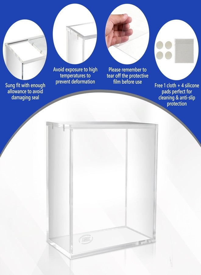 DEDC 1 Pack Acrylic ETB Display Case, Compatible with Elite Trainer Box, 6+5mm Thick Walls, Stackable UV Protection, Stackable Standard ETB Protector for Collectors (Sliding Lid) - Image 2